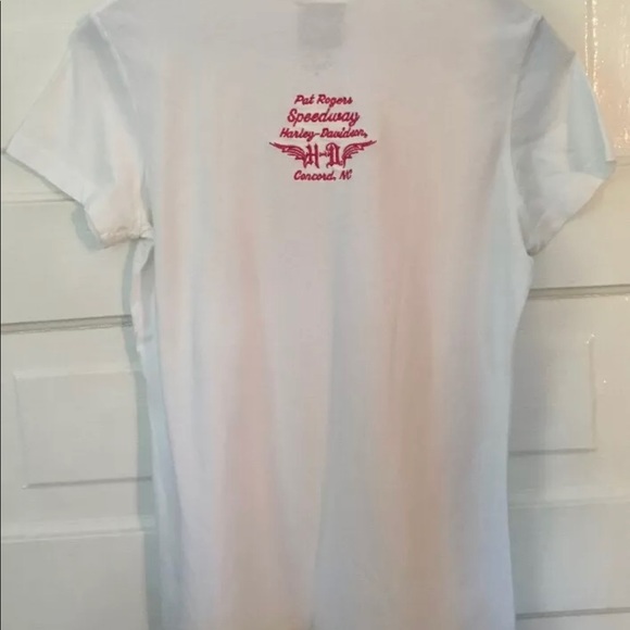 HARLEY DAVIDSON, Concord White Pink Logo Size M - Picture 4 of 5